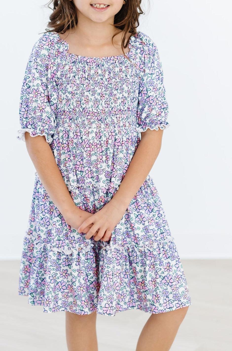 Lovely Lavender Smocked Ruffle Dress by Mila & Rose ®