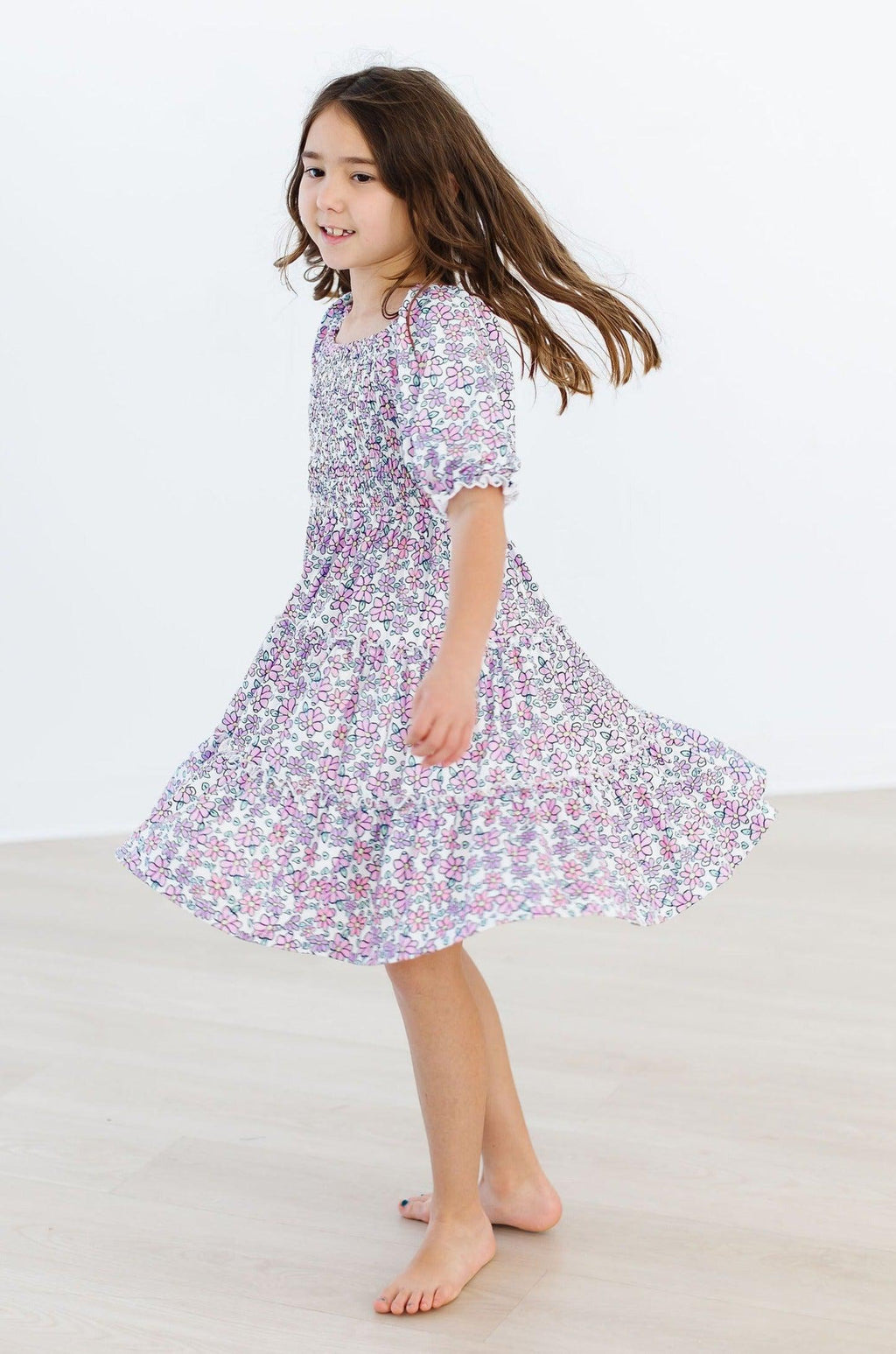 Lovely Lavender Smocked Ruffle Dress by Mila & Rose ®