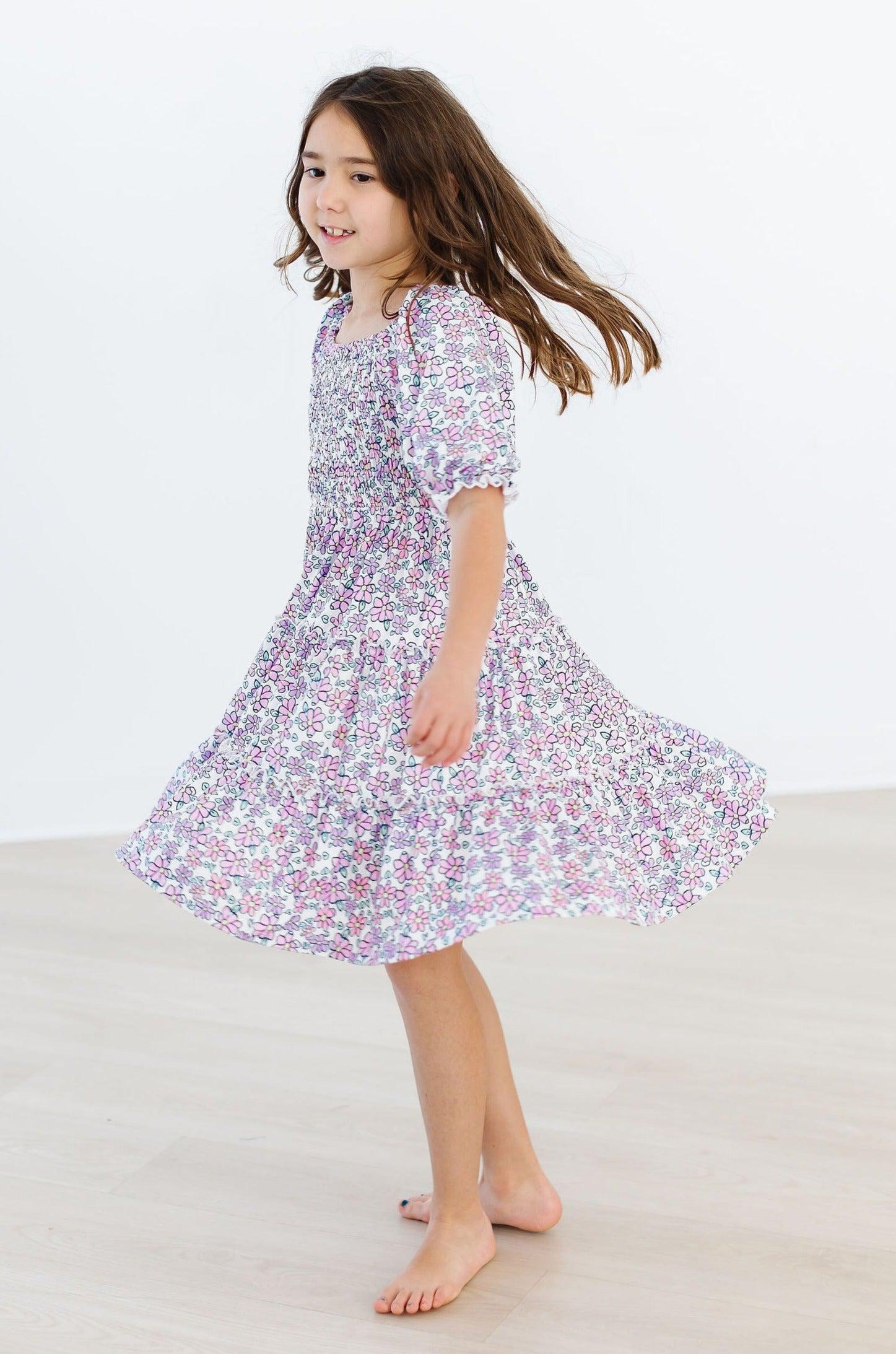 Lovely Lavender Smocked Ruffle Dress by Mila & Rose ®
