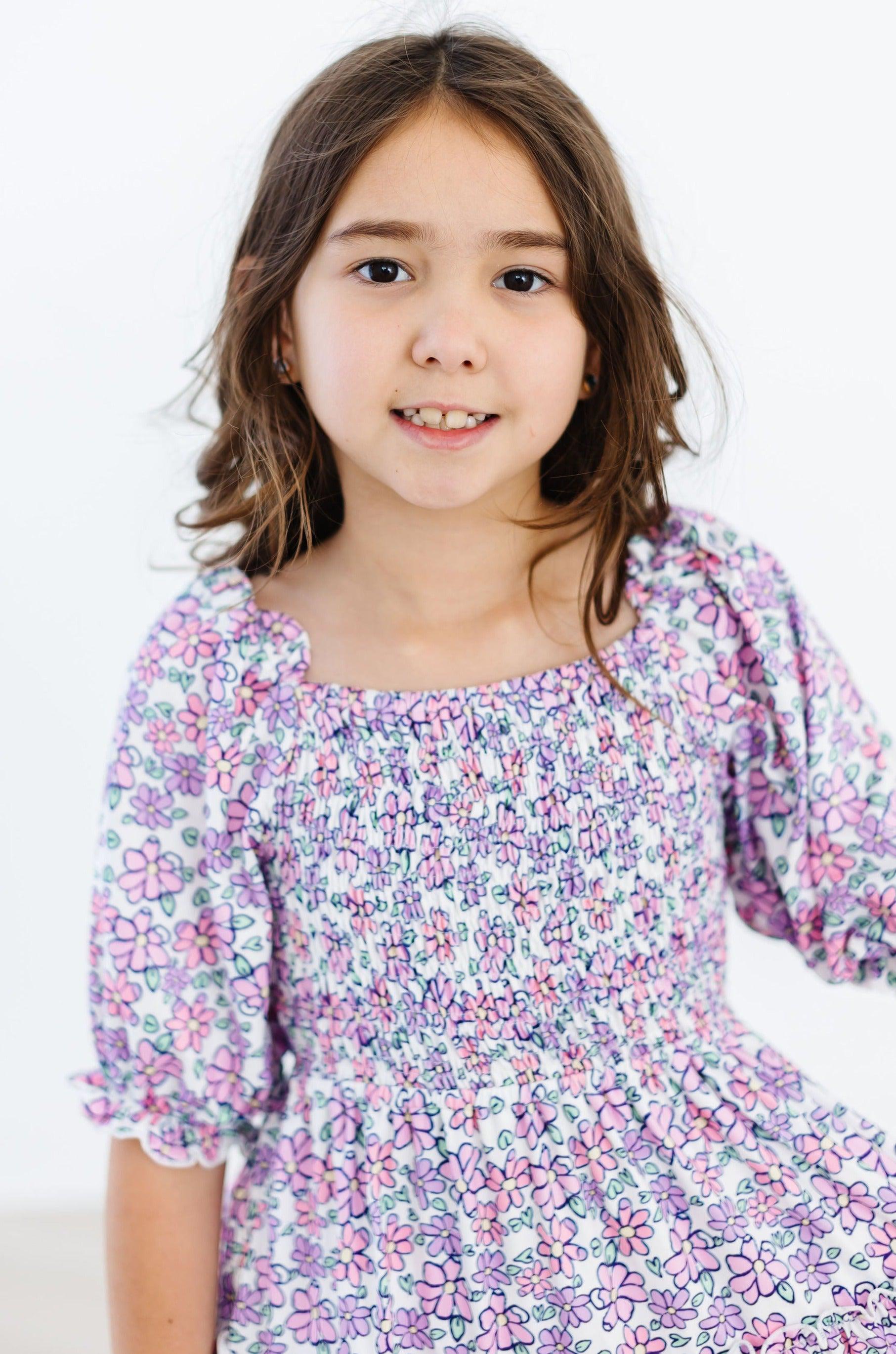 Lovely Lavender Smocked Ruffle Dress by Mila & Rose ®