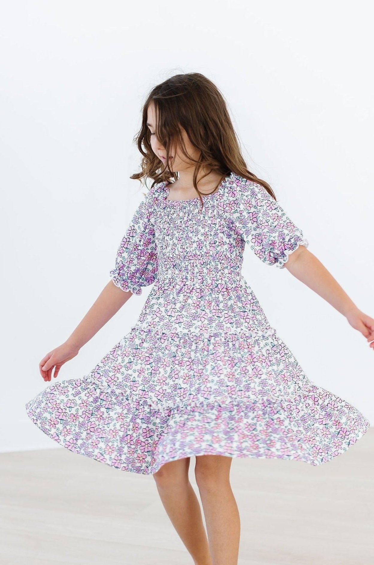 Lovely Lavender Smocked Ruffle Dress by Mila & Rose ®