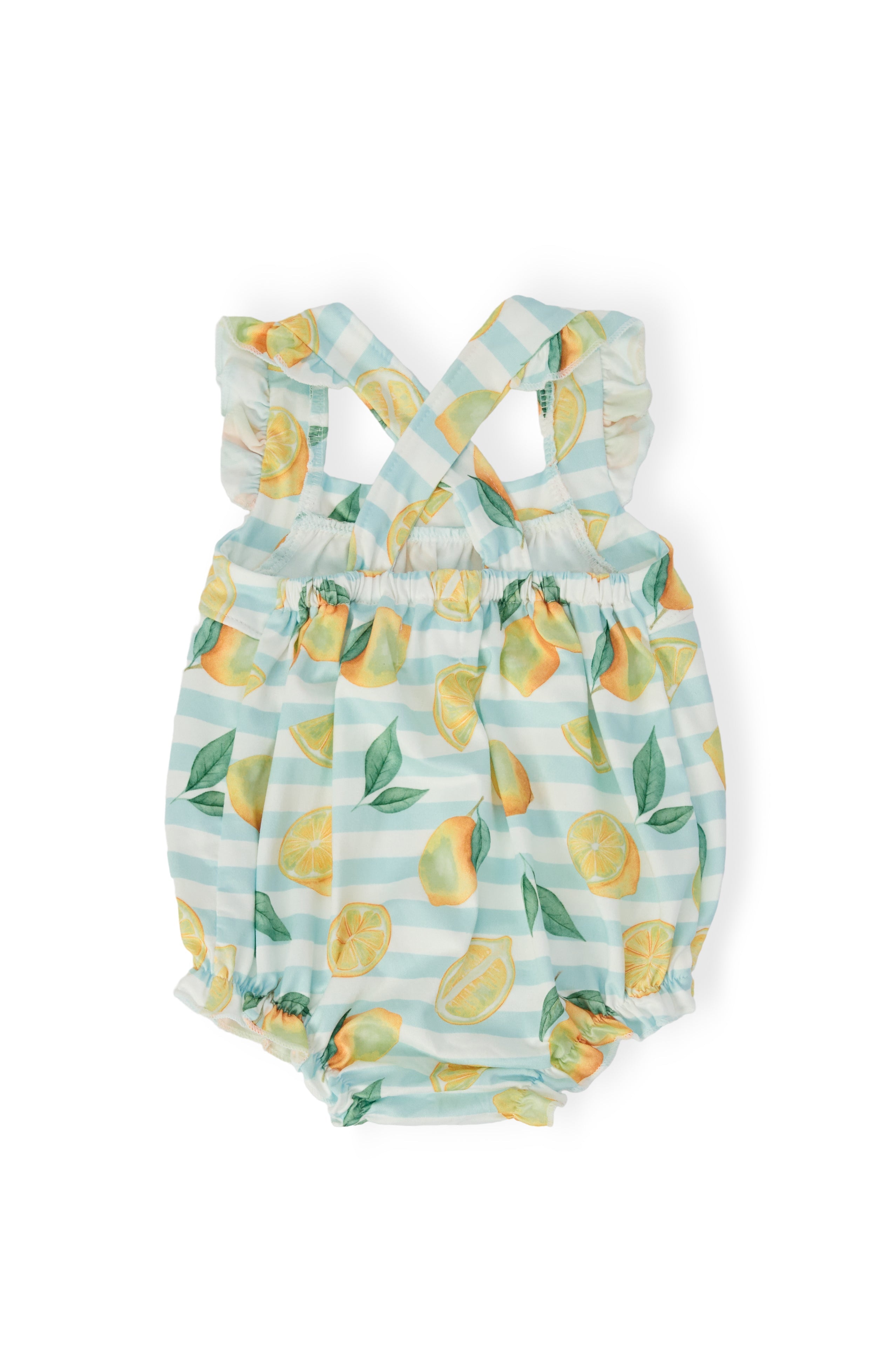 Lovely Lemons Ruffle Cross Back Romper by Mila & Rose ®