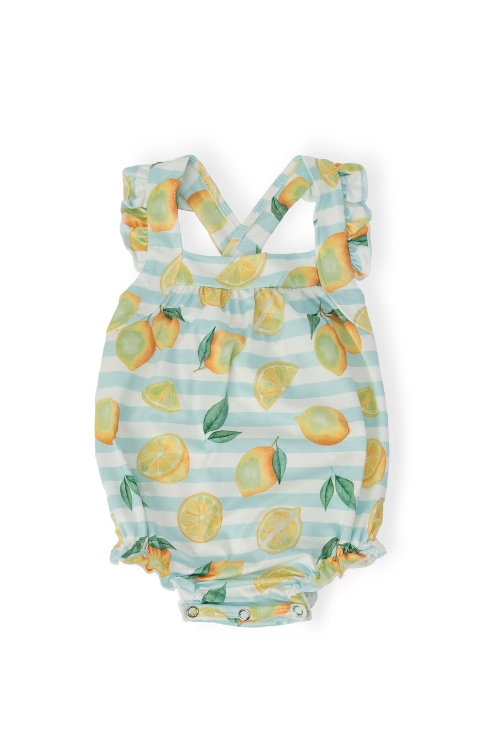 Lovely Lemons Ruffle Cross Back Romper by Mila & Rose ®