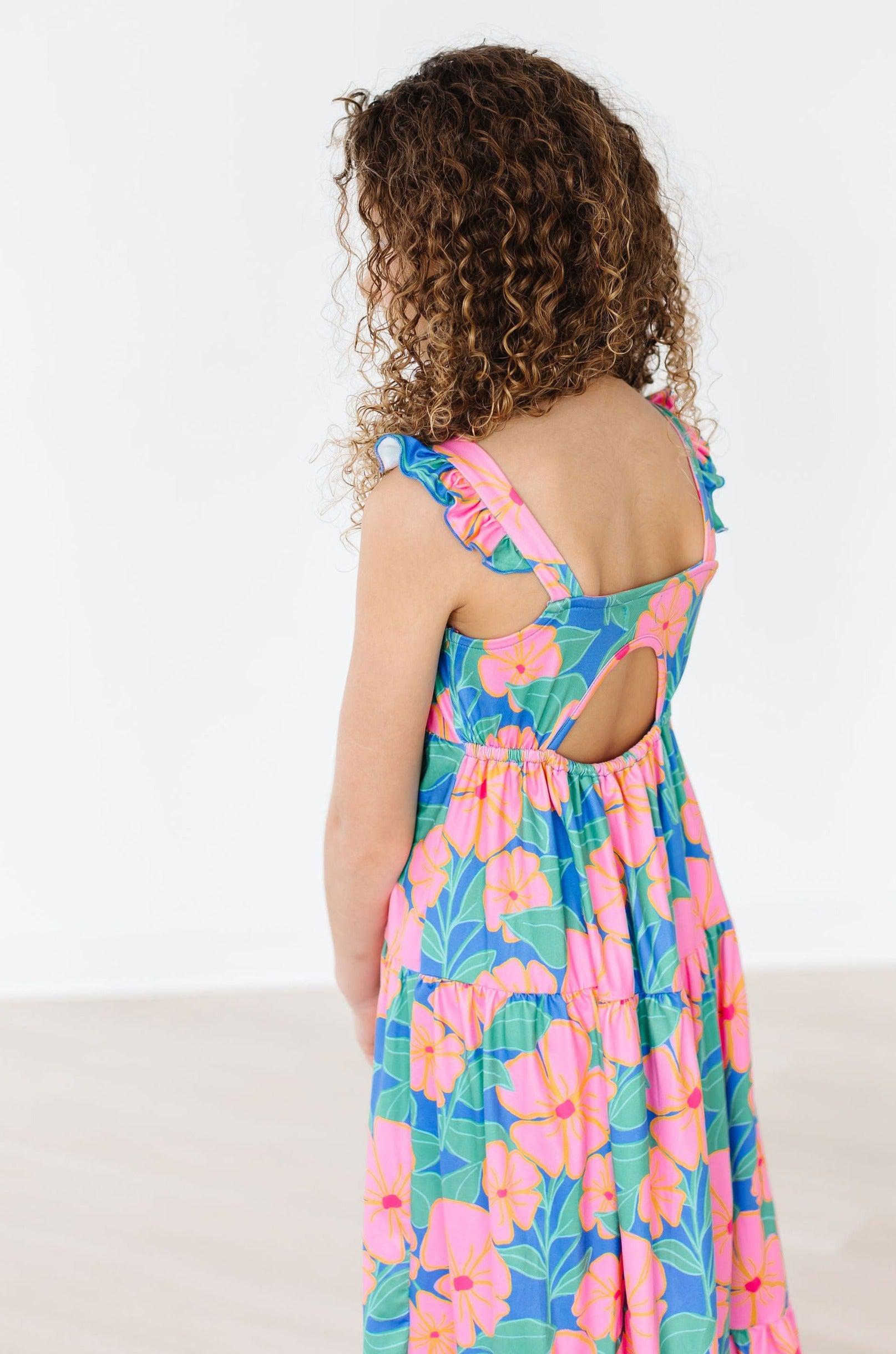 Luau Floral Ruffle Maxi Dress by Mila & Rose ®