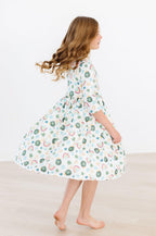 Luck of the Irish 3/4 Sleeve Pocket Twirl Dress by Mila & Rose ®