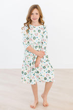Luck of the Irish 3/4 Sleeve Pocket Twirl Dress by Mila & Rose ®