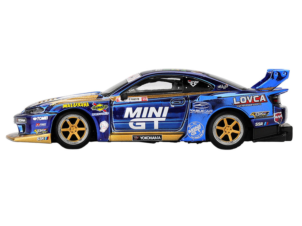 Nissan Silvia (S15) LB-Super Silhouette RHD (Right Hand Drive) #555 Yukio Fausto "Team MINI GT Liberty Walk" "Formula Drift Japan" (2025) Limited Edition 1/64 Diecast Model Car by Mini GT