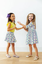 Mardi Gras 3/4 Sleeve Pocket Twirl Dress by Mila & Rose ®