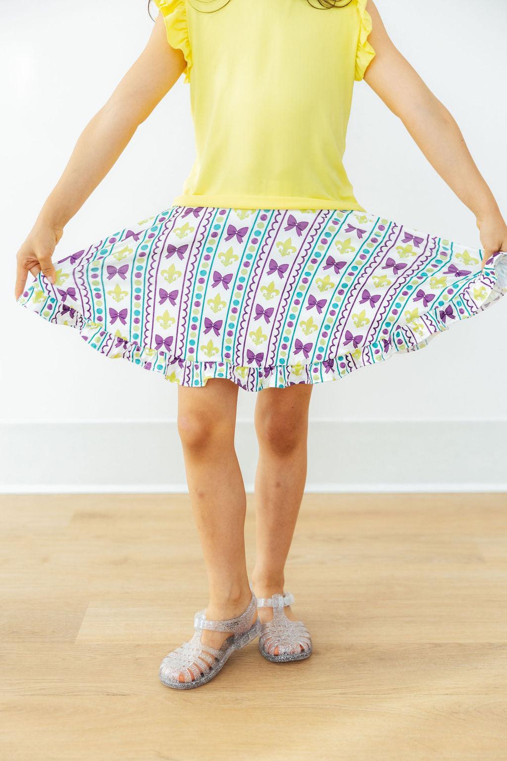 Mardi Gras Ruffle Twirl Skort by Mila & Rose ®