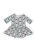 Mardi Gras 3/4 Sleeve Twirl Bodysuit by Mila & Rose ®