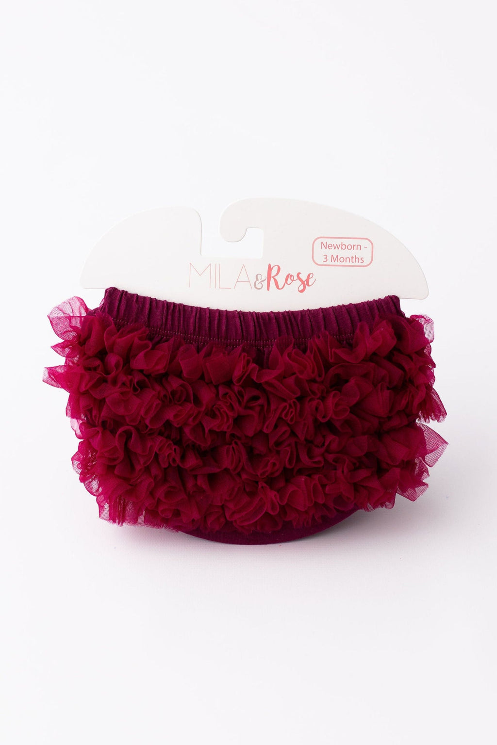 Maroon Ruffle Bum Bloomer by Mila & Rose ®