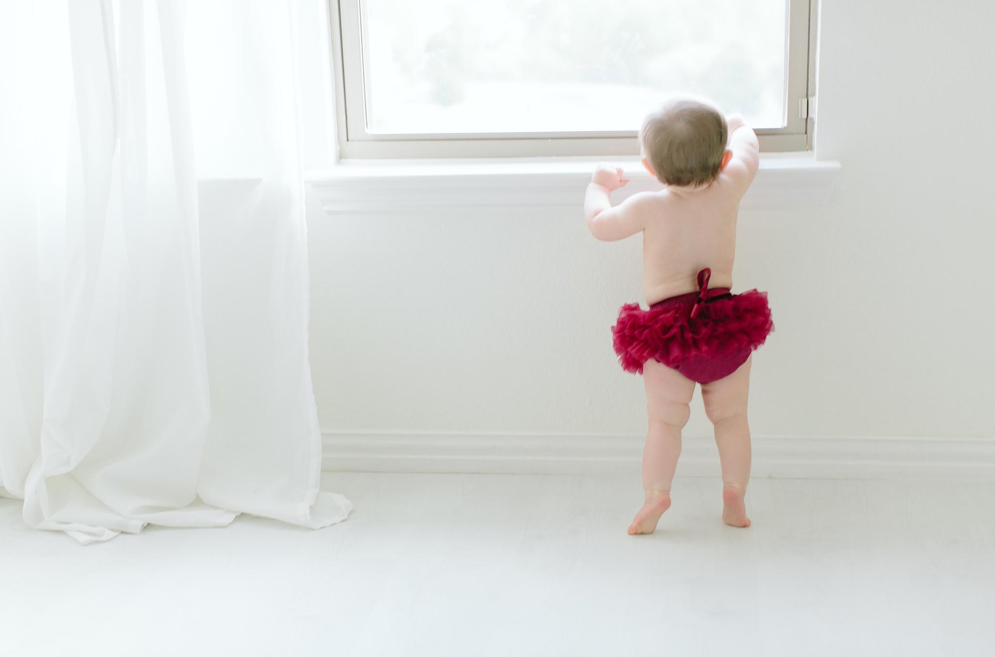 Maroon Ruffle Tutu Bloomer by Mila & Rose ®