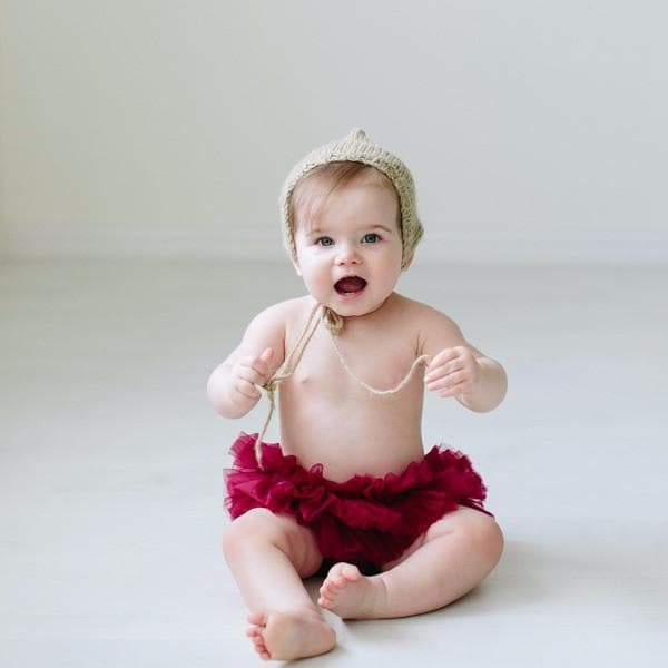 Maroon Ruffle Tutu Bloomer by Mila & Rose ®