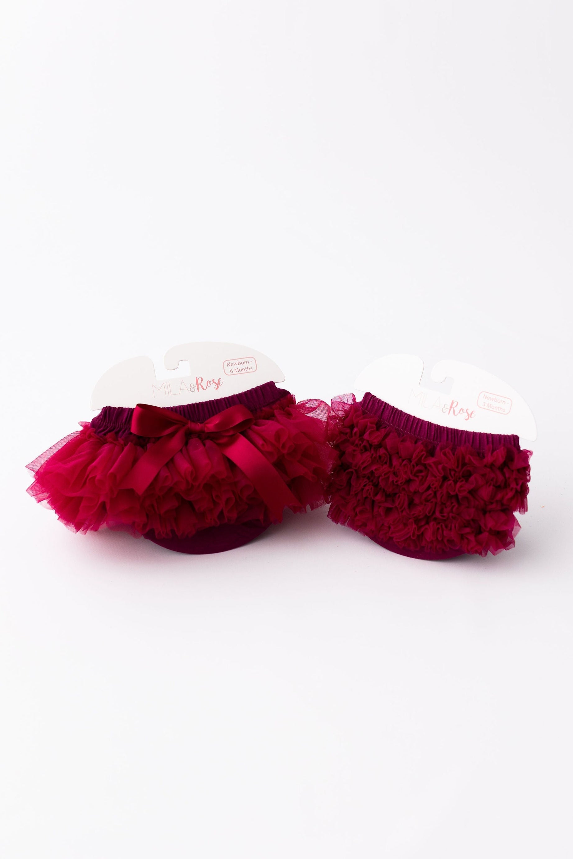 Maroon Ruffle Bum Bloomer by Mila & Rose ®