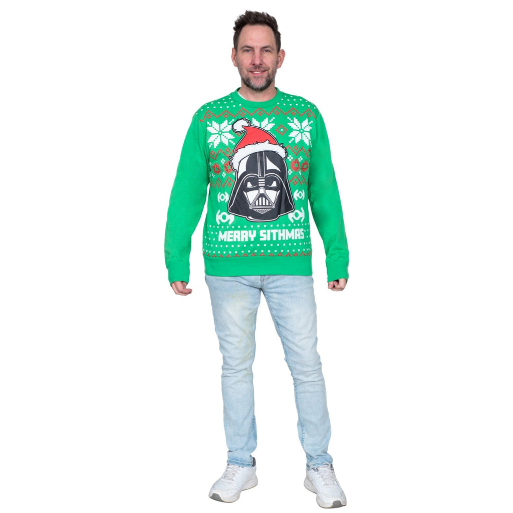 Star Wars Merry Sithmas Darth Vader Green Ugly Christmas Sweatshirt by TVStoreOnline