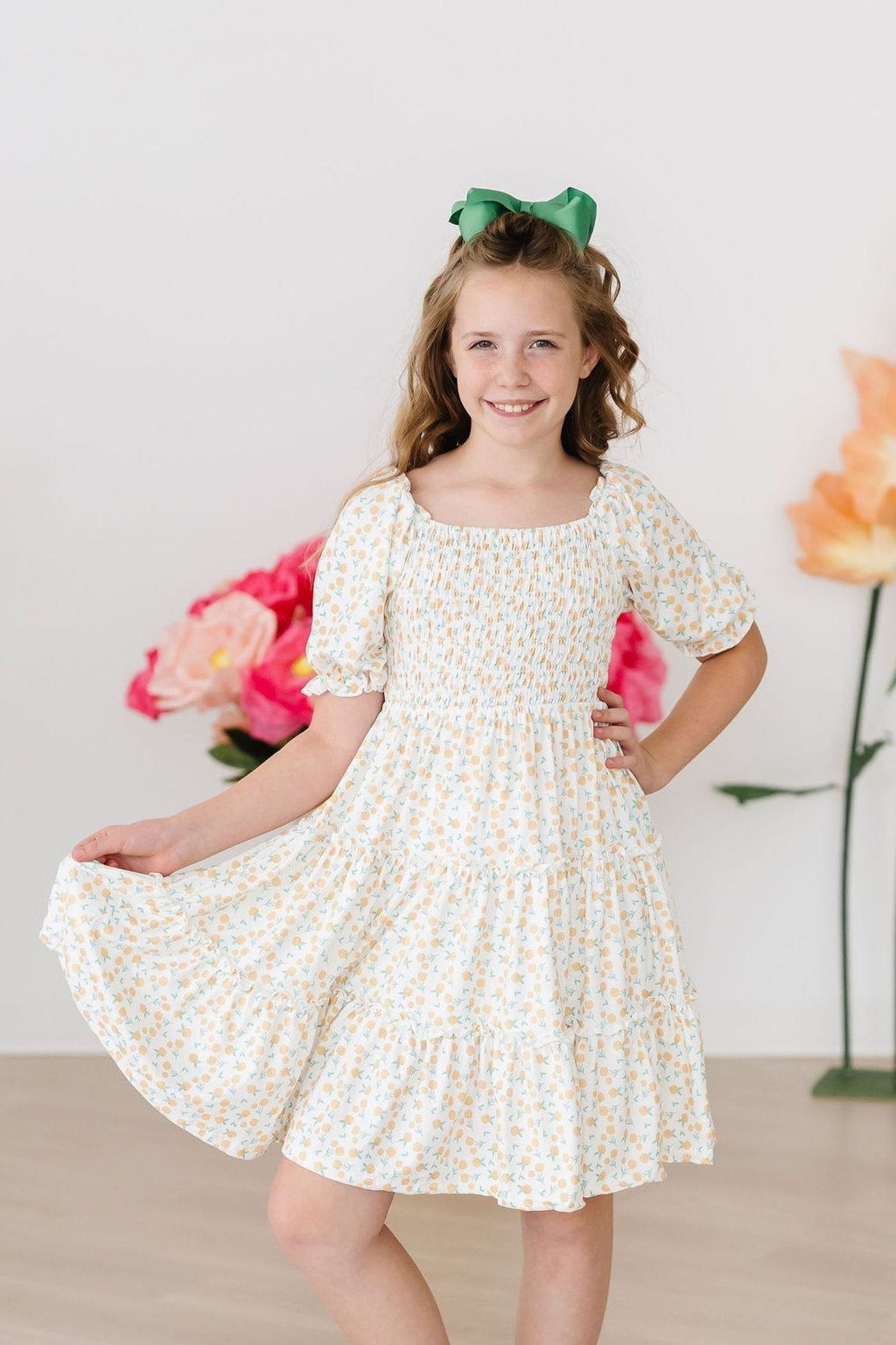 Marvelous Marigolds Smocked Ruffle Dress by Mila & Rose ®