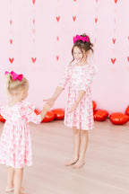 Melt My Heart 3/4 Sleeve Ruffle Twirl Dress by Mila & Rose ®