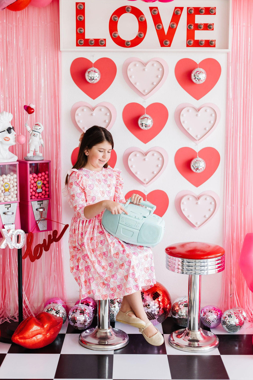 Melt My Heart 3/4 Sleeve Ruffle Twirl Dress by Mila & Rose ®