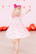 Melt My Heart 3/4 Sleeve Ruffle Twirl Dress by Mila & Rose ®