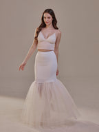 Mermaid Petticoat with Corsage and Hard Net Tulle Underskirt ,Wedding Crinoline with Petticoat Netting Fabric by Bridal Port