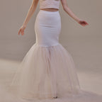 Mermaid Petticoat with Corsage and Hard Net Tulle Underskirt ,Wedding Crinoline with Petticoat Netting Fabric by Bridal Port