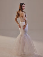Mermaid Petticoat with Corsage and Hard Net Tulle Underskirt ,Wedding Crinoline with Petticoat Netting Fabric by Bridal Port