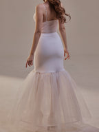 Mermaid Petticoat with Corsage and Hard Net Tulle Underskirt ,Wedding Crinoline with Petticoat Netting Fabric by Bridal Port