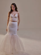 Mermaid Petticoat with Corsage and Hard Net Tulle Underskirt ,Wedding Crinoline with Petticoat Netting Fabric by Bridal Port