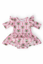 Merry Mistletoe 3/4 Sleeve Twirl Flutter Bodysuit by Mila & Rose ®