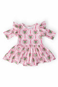 Merry Mistletoe 3/4 Sleeve Twirl Flutter Bodysuit by Mila & Rose ®