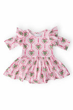 Merry Mistletoe 3/4 Sleeve Twirl Flutter Bodysuit by Mila & Rose ®