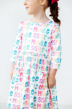 Middle Sister 3/4 Sleeve Pocket Twirl Dress by Mila & Rose ®