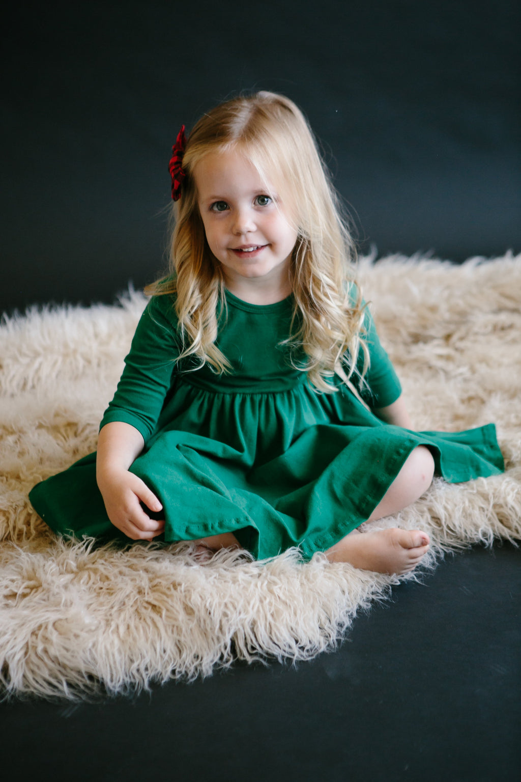 Spruce 3/4 Sleeve Pocket Twirl Dress by Mila & Rose ®