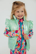 SALE Mint Iridescent Puffer Vest by Mila & Rose ®