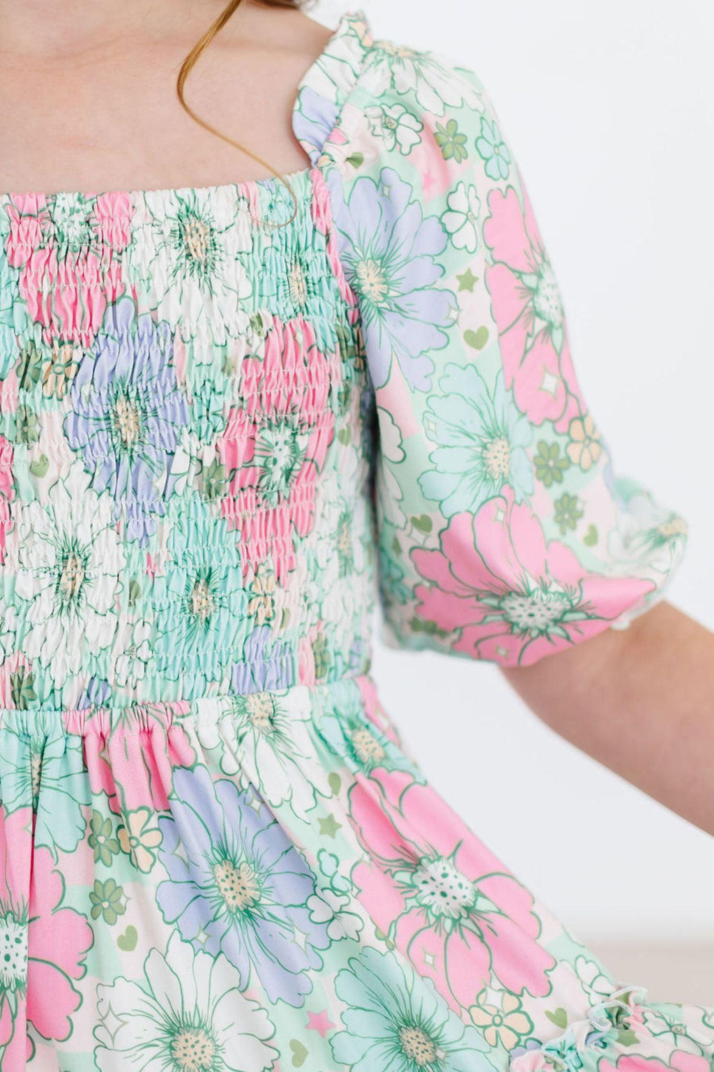 Minty Meadow Smocked Ruffle Dress by Mila & Rose ®