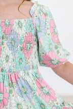 Minty Meadow Smocked Ruffle Dress by Mila & Rose ®