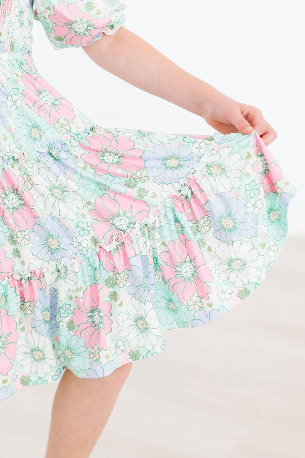 Minty Meadow Smocked Ruffle Dress by Mila & Rose ®