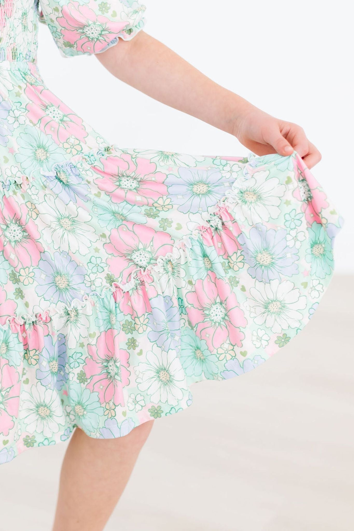 Minty Meadow Smocked Ruffle Dress by Mila & Rose ®
