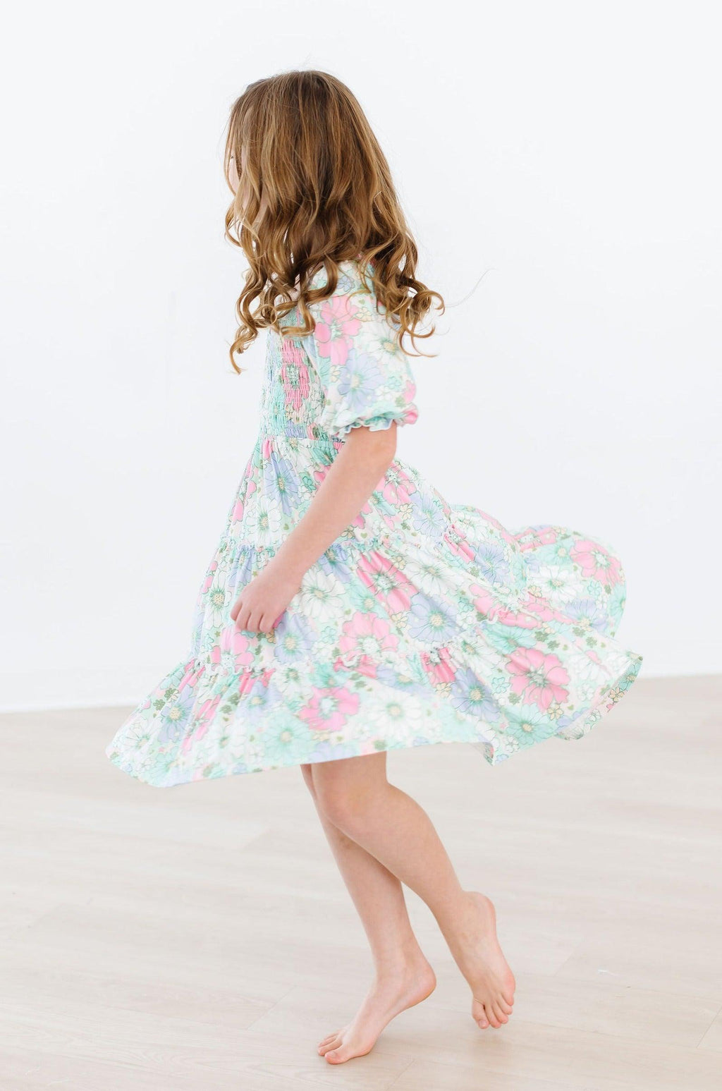 Minty Meadow Smocked Ruffle Dress by Mila & Rose ®