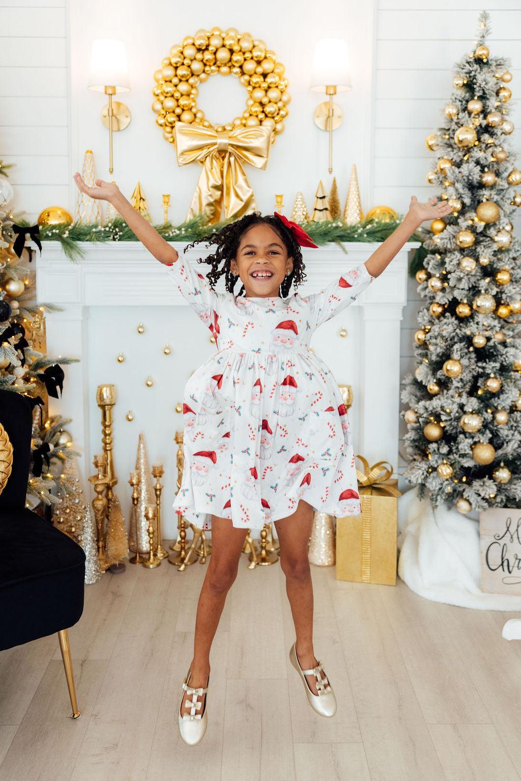 Mistletoe Magic 3/4 Sleeve Pocket Twirl Dress by Mila & Rose ®