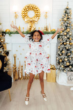 Mistletoe Magic 3/4 Sleeve Pocket Twirl Dress by Mila & Rose ®