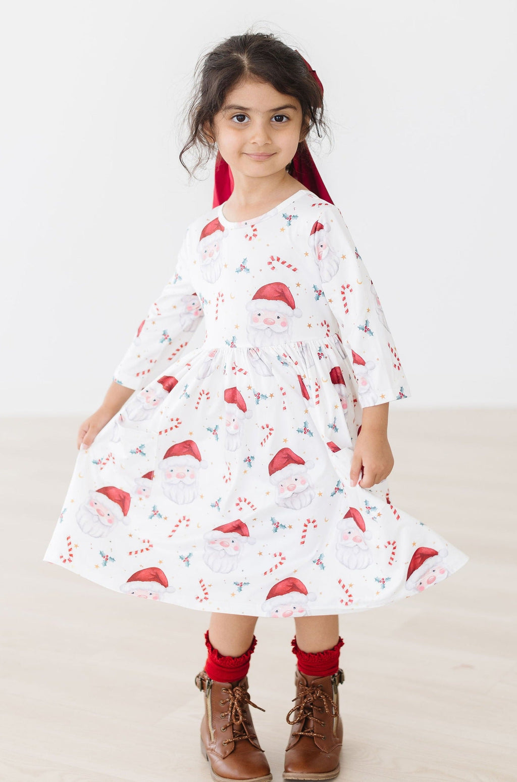 Mistletoe Magic 3/4 Sleeve Pocket Twirl Dress by Mila & Rose ®
