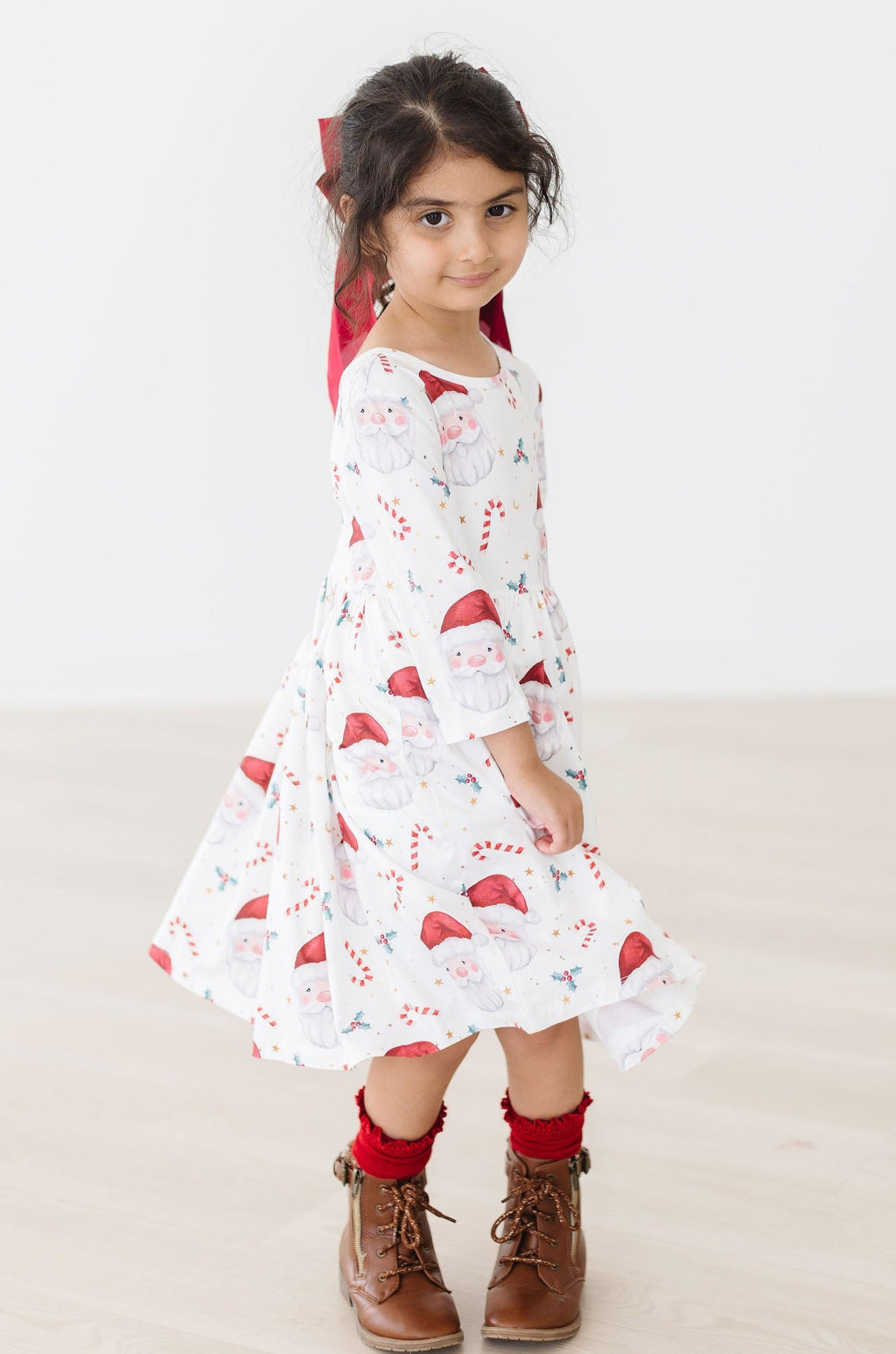 Mistletoe Magic 3/4 Sleeve Pocket Twirl Dress by Mila & Rose ®