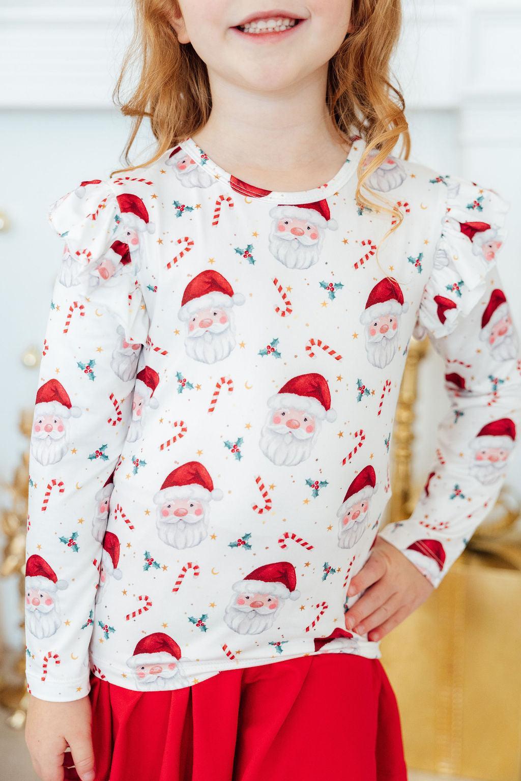 Mistletoe Magic L/S Ruffle Tee by Mila & Rose ®