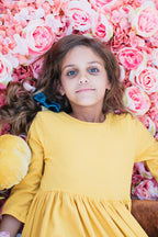 Mustard 3/4 Sleeve Pocket Twirl Dress by Mila & Rose ®