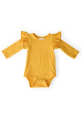 Mustard L/S Flutter Bodysuit by Mila & Rose ®
