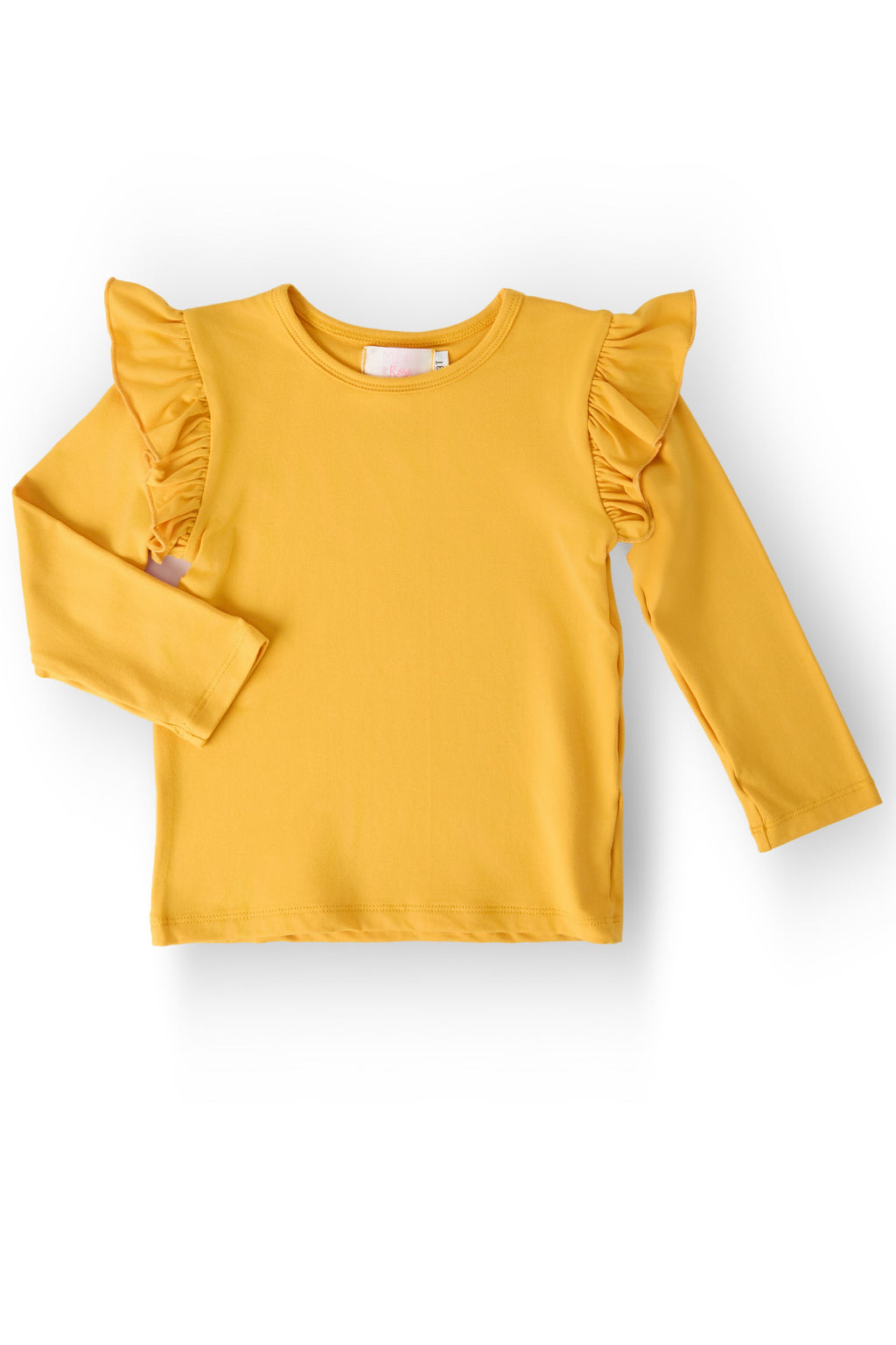 Mustard L/S Ruffle Tee by Mila & Rose ®