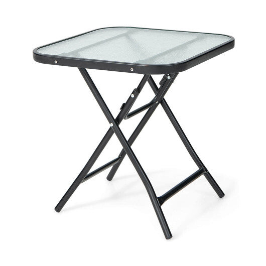 18 Inch Square Patio Bistro Table with Rustproof Frame by LuxuryLifeWay Online Store