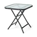 18 Inch Square Patio Bistro Table with Rustproof Frame by LuxuryLifeWay Online Store