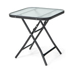 18 Inch Square Patio Bistro Table with Rustproof Frame by LuxuryLifeWay Online Store